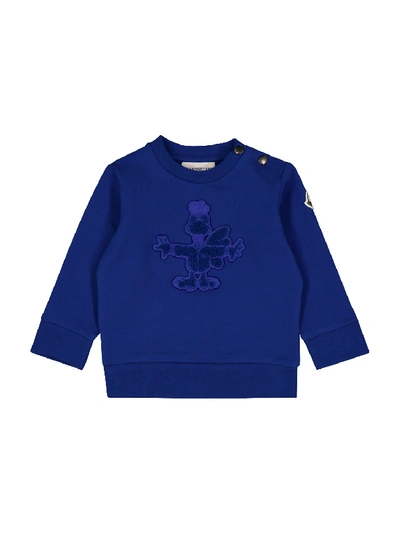 Shop Moncler Kids Sweatshirt For Boys In Blue