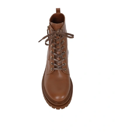 Shop Gianvito Rossi Brown Leather Lace-up Boot