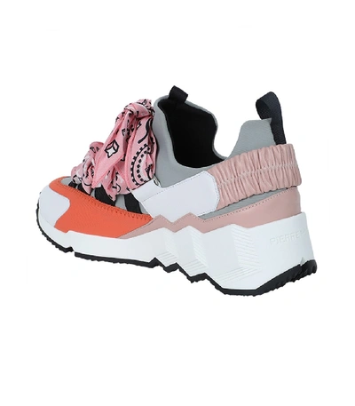 Shop Pierre Hardy Multicolor Pink Bandana Sneakers