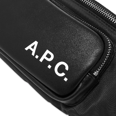 Shop Apc A.p.c. Logo Waist Bag In Black