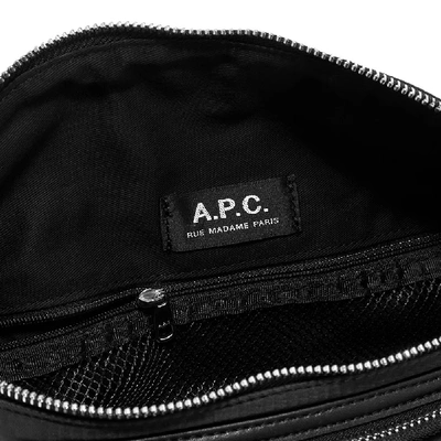 Shop Apc A.p.c. Logo Waist Bag In Black