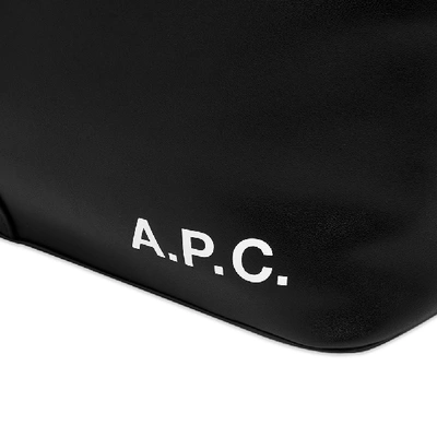 Shop Apc A.p.c. Logo Nylon Tote In Black