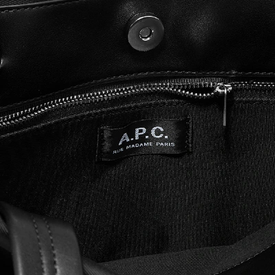 Shop Apc A.p.c. Logo Nylon Tote In Black