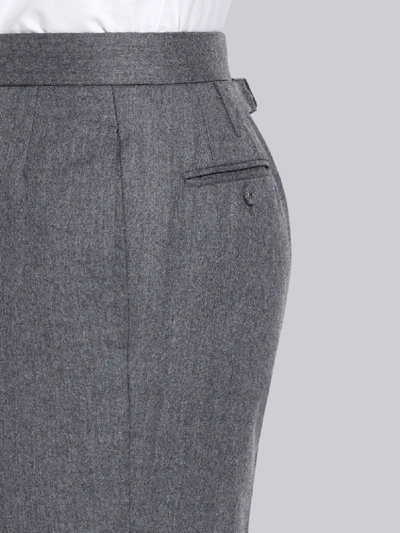 Shop Thom Browne Dark Grey Super 120s Wool Flannel Funmix Classic Trouser