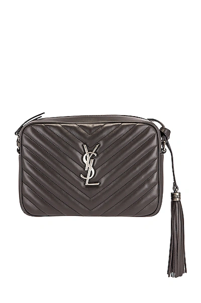 Shop Saint Laurent Medium Lou Satchel Bag In Asphalt