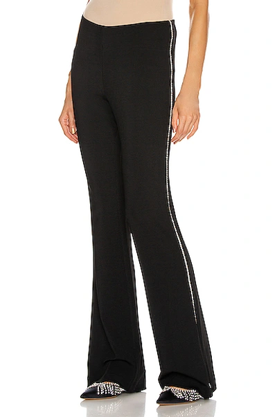 Shop Area Slim Flared Pant With Crystal Trim In Black