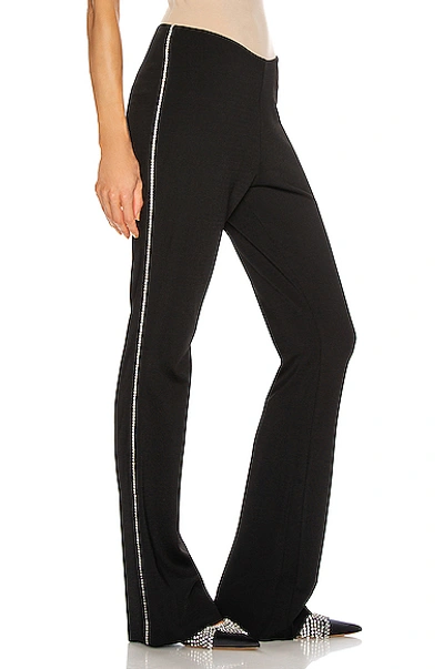 Shop Area Slim Flared Pant With Crystal Trim In Black