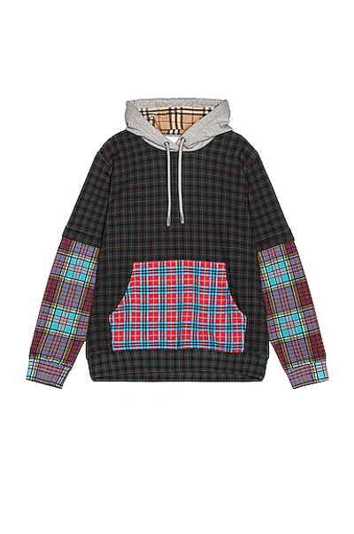 Burberry Hallows Patchwork Hooded Sweatshirt In Multicolor | ModeSens