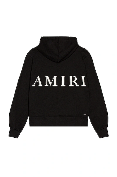 Shop Amiri New Large Logo Hoodie In Black & White