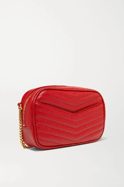 Lou mini quilted textured-leather shoulder bag