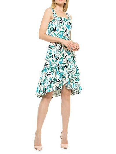 Shop Alexia Admor Women's Ariana Floral Flounce Dress In Green Multi