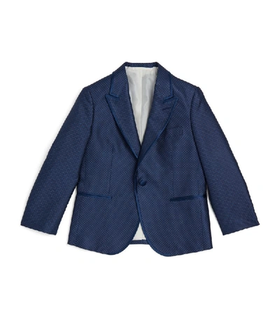 Shop Stefano Ricci Kids Silk-piping Tuxedo Jacket (6-16 Years)
