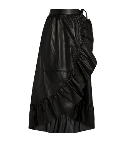 Shop Zimmermann Ladybeetle Leather Wrap Skirt