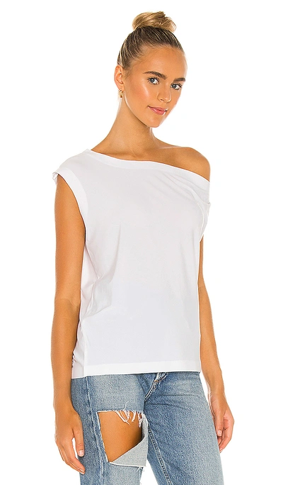 Shop Norma Kamali X Revolve Drop Shoulder Top In White
