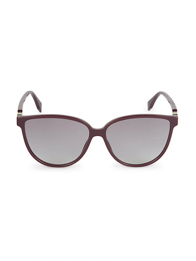 Shop Fendi Women's 59mm Squared Cat Eye Sunglasses In Purple