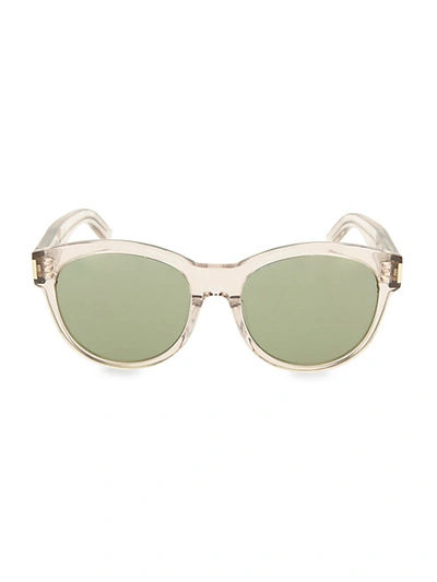 Shop Saint Laurent 55mm Round Core Sunglasses In Pink