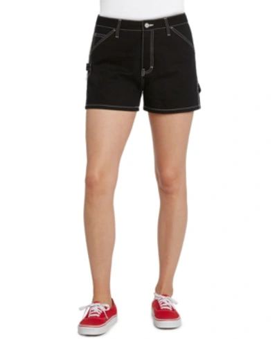 Shop Dickies Juniors' Cotton Carpenter Shorts In Black