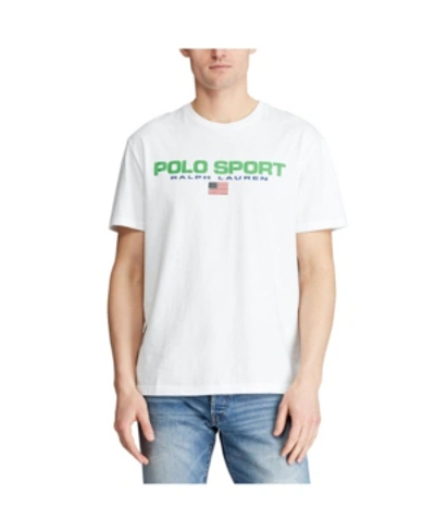 Shop Polo Ralph Lauren Men's Classic Fit Polo Sport T-shirt In White