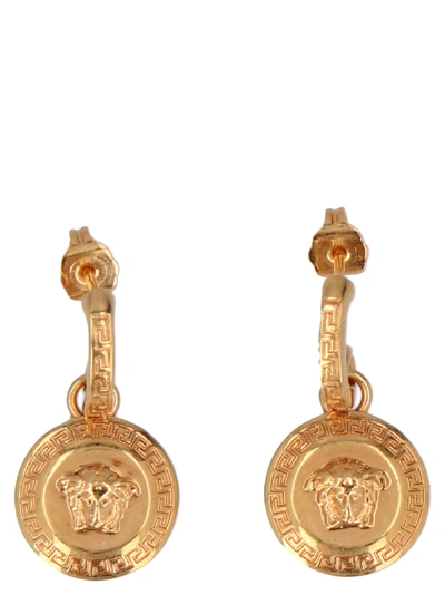 Shop Versace Tribute Medusa Earrings In Gold