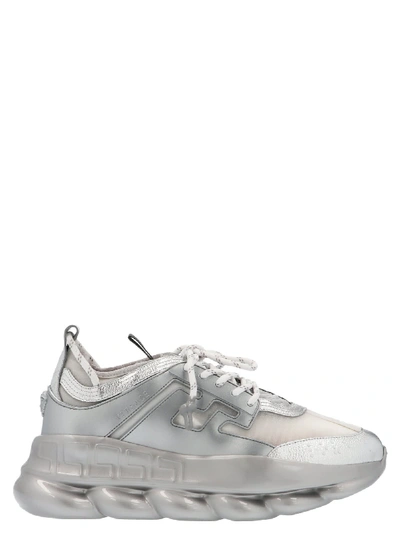 Shop Versace Chain Reaction Shoes In Silver