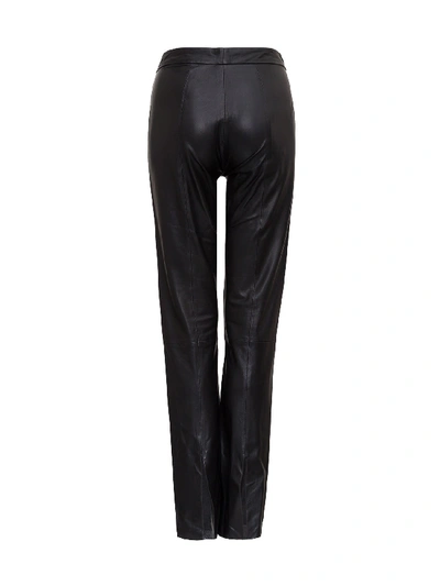 Shop Federica Tosi Leather Pants In Black