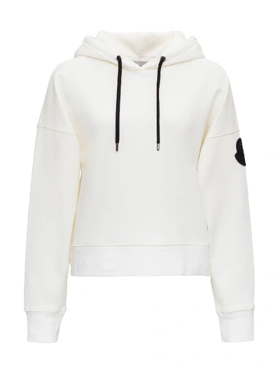 Shop Moncler Hoodie With Logo In White
