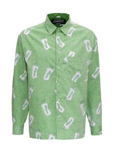 Shop Jacquemus Reversible Pistachio Shirt In Green
