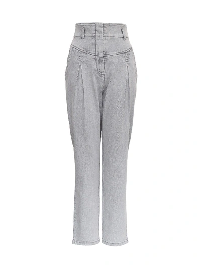Shop Alberta Ferretti High Rise Jeans In Grey
