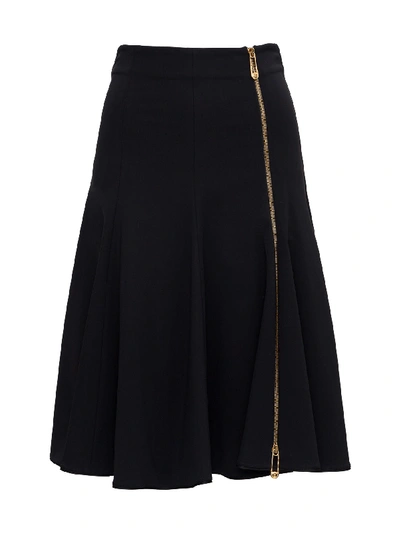 Shop Versace Jersey Skirt In Black