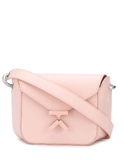 Shop Kenzo Logo-plaque Envelope Crossbody Bag In Pink