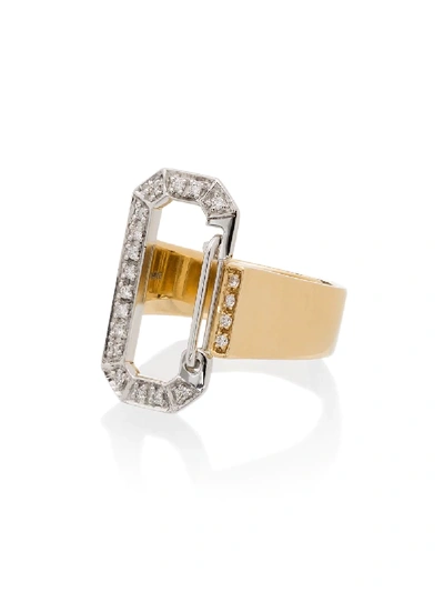 Shop Eéra 18kt Yellow Gold Pavé Diamond Ring