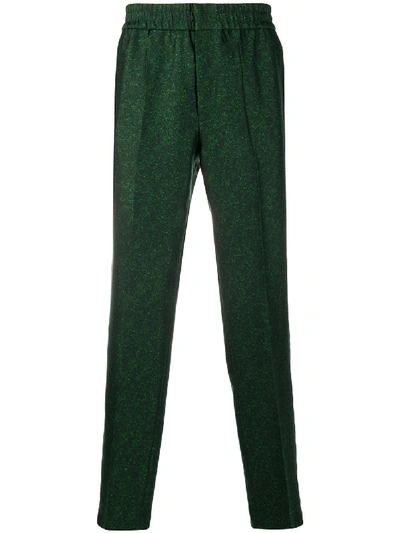Shop Christian Wijnants High-waisted Straight Leg Trousers In Green