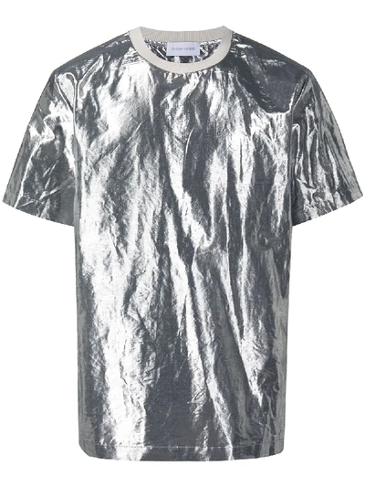 Shop Christian Wijnants Togo Round Neck T-shirt In Silver