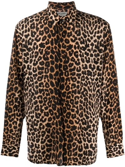 LEOPARD PRINT SILK SHIRT