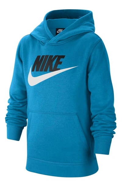 Shop Nike Kids' Sportswear Club Fleece Hoodie In Laser Blue