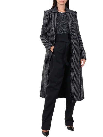 Shop Off-white Tailored Wool Coat In Grey