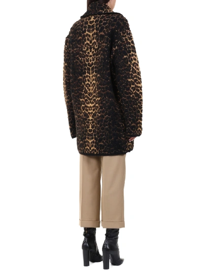 Shop Saint Laurent Leopard Print Coat In Maculato