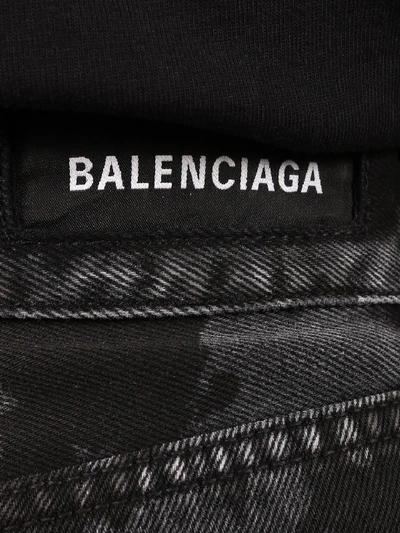 Shop Balenciaga Jeans A Fiori In Grey