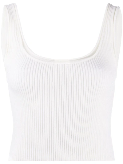 Shop 3.1 Phillip Lim / フィリップ リム Cropped Ribbed-knit Tank Top In White