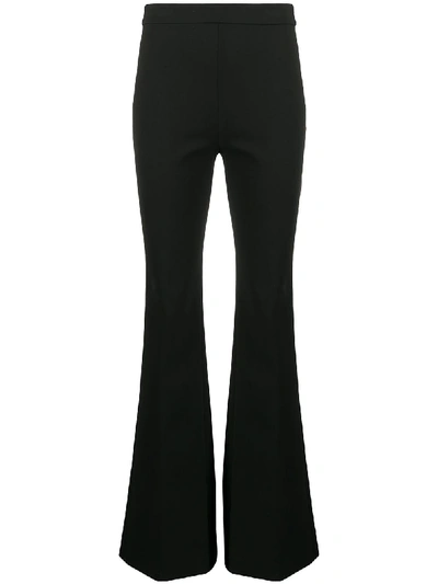Shop Emilio Pucci High Waist Flared Trousers In Black