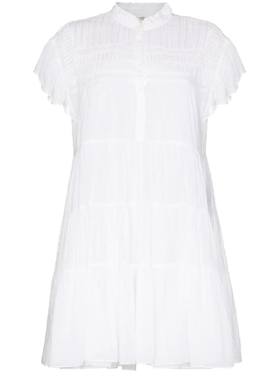 Shop Isabel Marant Étoile Lanikaye Tiered Mini Dress In White