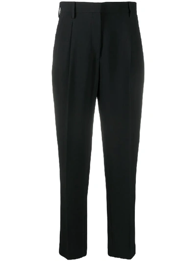 Shop N°21 Mid-rise Cropped Trousers In Black