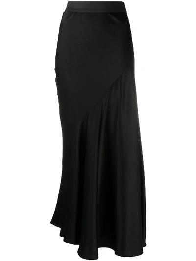 Shop Haider Ackermann Asymmetric Hem Maxi Skirt In Black