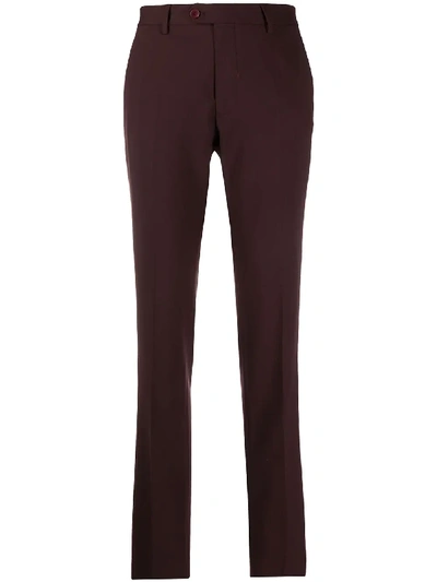 Shop Etro Slim-fit Tailored Trousers In Brown