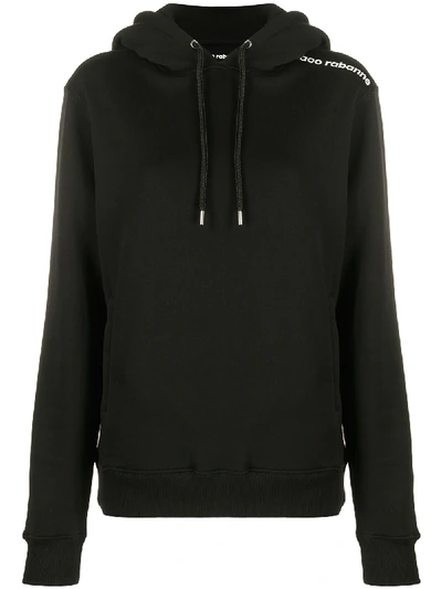 Shop Paco Rabanne Hooded Sweatshirt In Black