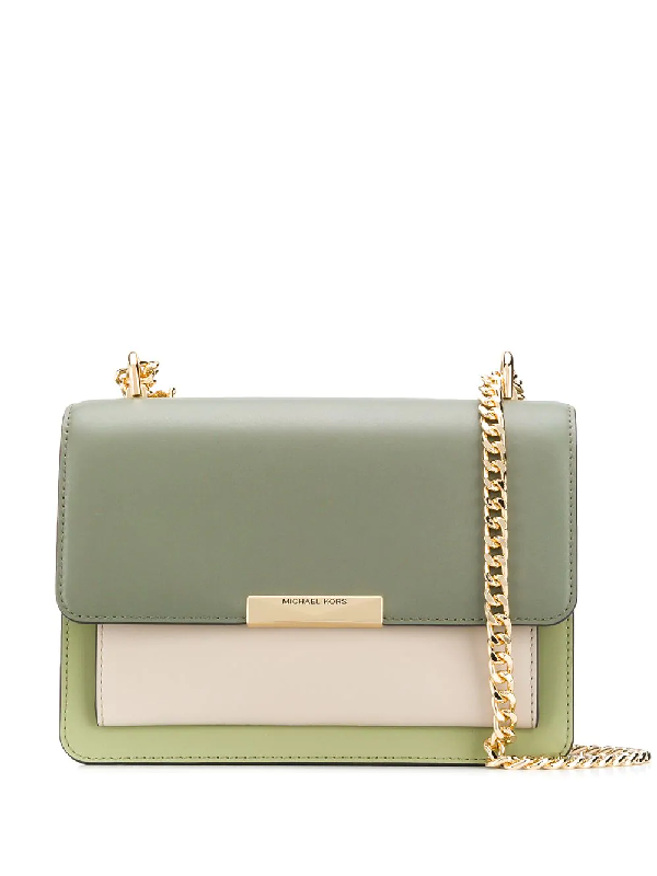 michael kors green shoulder bag