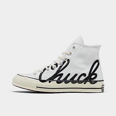 Shop Converse Unisex Chuck Taylor Signature Chuck 70 High Top Casual Shoes In White
