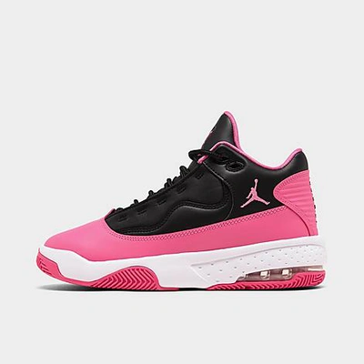 Shop Nike Jordan Girls' Big Kids' Jordan Max Aura 2 Basketball Shoes In Black/white/pinksicle