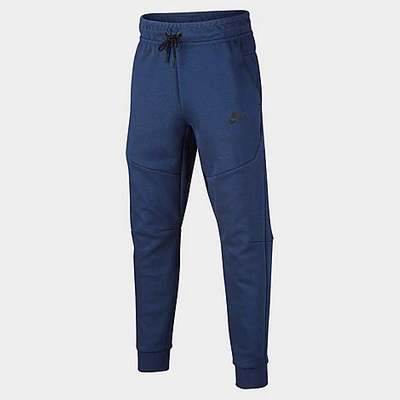 Shop Nike Boys' Sportswear Tech Fleece Jogger Pants In Blue