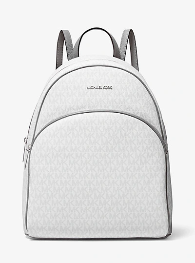Michael Kors Abbey Large Logo Backpack In White | ModeSens